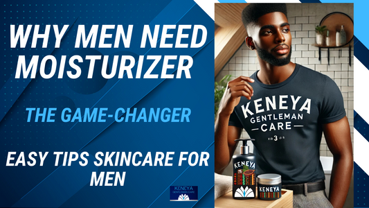 images featuring a confident black man applying face moisturizer