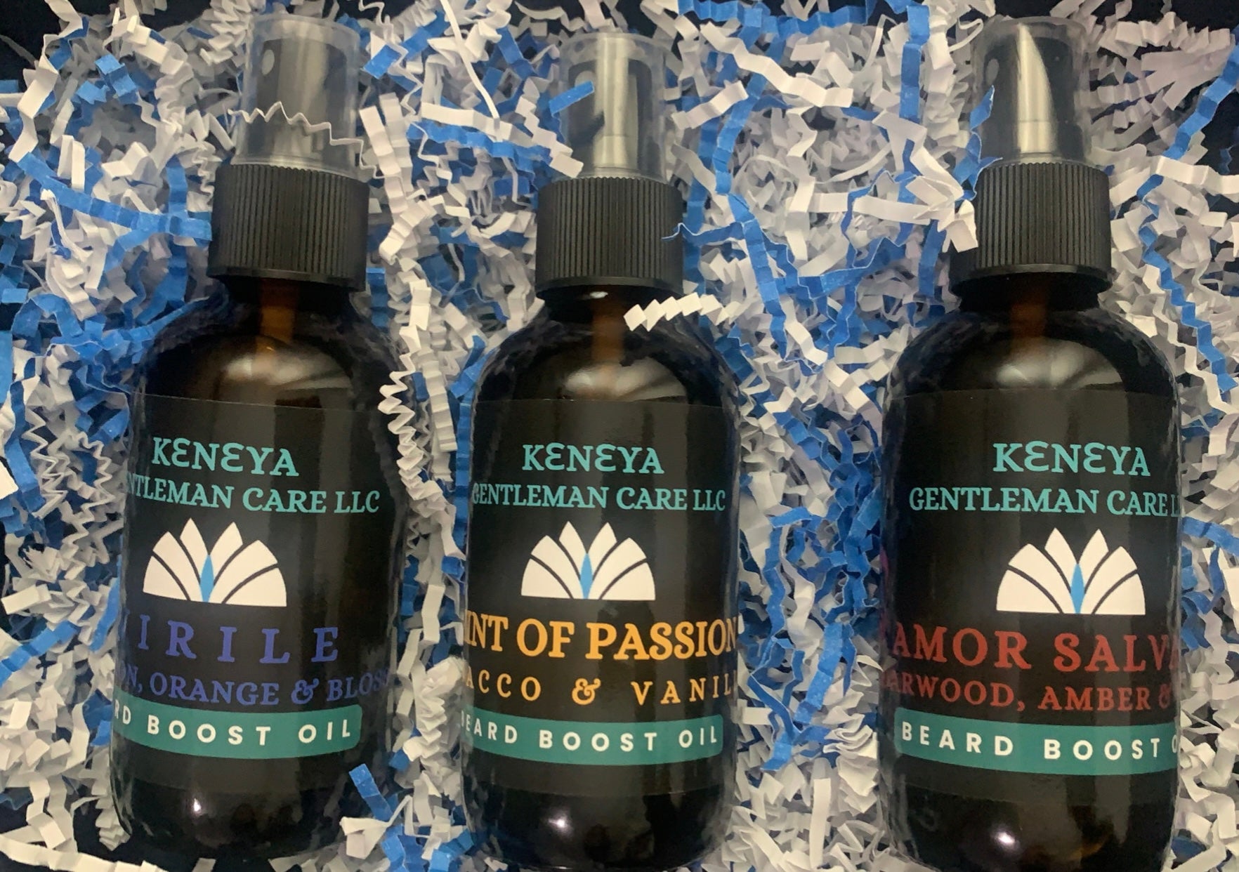 Super-Size 4oz|113ml bottle each - Gift Set (set of 3) beard boost oil for men