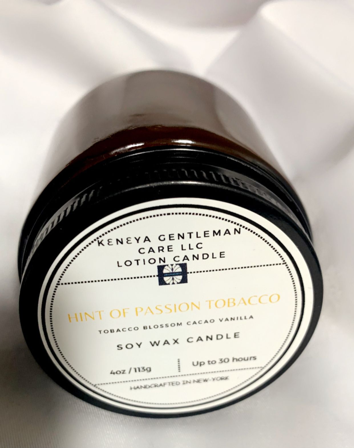 Men Lotion Candle Hint Of Passion Tobacco